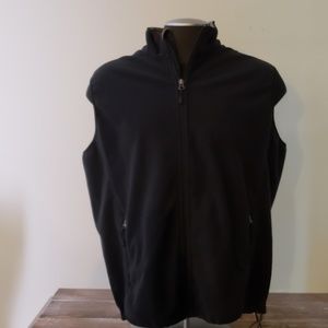 LANDS END Black Vest in Men's size L